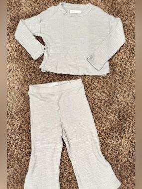 Little Co. by Lauren Conrad Ribbed Set Sage Green Size 4T